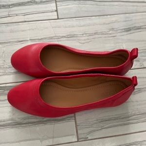 NEW J. Crew red ballet flats, sz. 10